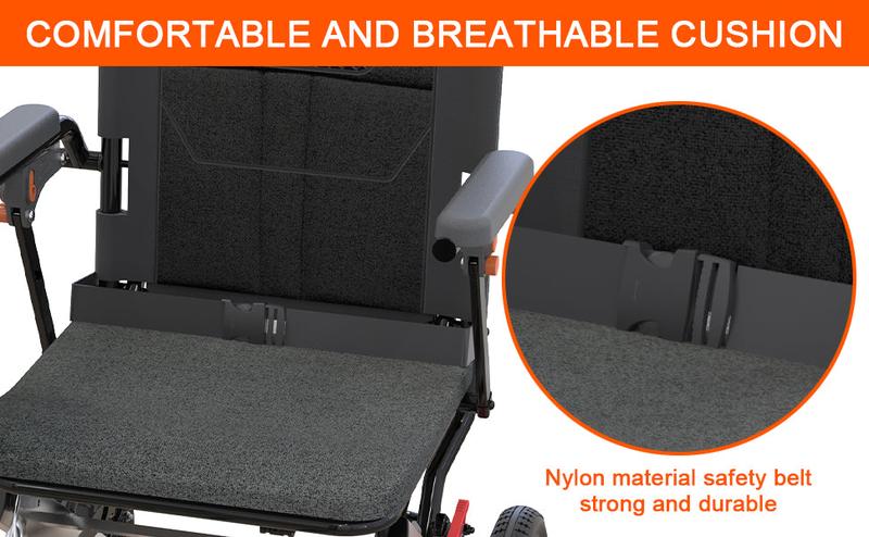 【GARVEE】Lightweight Folding Wheelchair for Seniors with Aviation Aluminum Frame, Flip Armrests, Secure Brakes, Spacious Seating, Ideal for Safe Transfers Indoors and Outdoors in Gray Orange 【GARVEE】Lightweight Folding Wheelchair for Seniors with Aviation Aluminum Frame, Flip Armrests, Secure Brakes, Spacious Seating, Ideal for Safe Transfers Indoors and Outdoors in Gray Orange