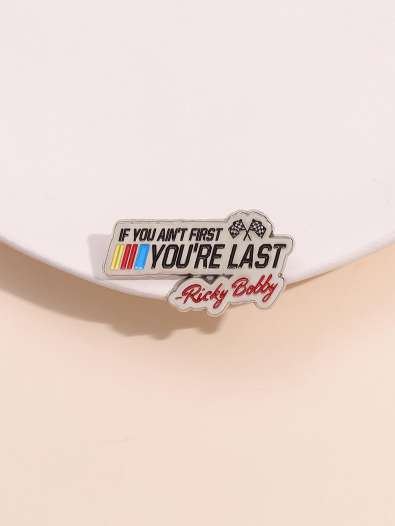 Cartoon Slogan Enameled Pin Brooch, Fashion Brooch for Party, Daily Clothing Decor, Trendy All-match & Exquisite Brooch for Birthday Gift