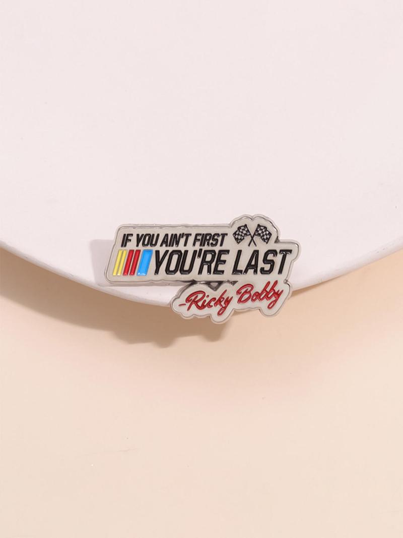 Cartoon Slogan Enameled Pin Brooch, Fashion Brooch for Party, Daily Clothing Decor, Trendy All-match & Exquisite Brooch for Birthday Gift