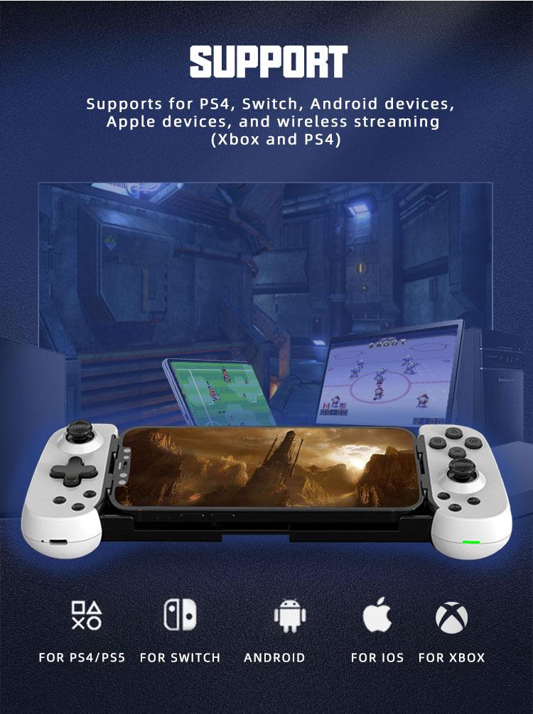 Streaming Gaming Controller Support for PS4 Game Mobile Joystick Gamepad With Six Axis Gyroscope for Android/IOS Wireless Pro Controller with Turbo Custom Engraved