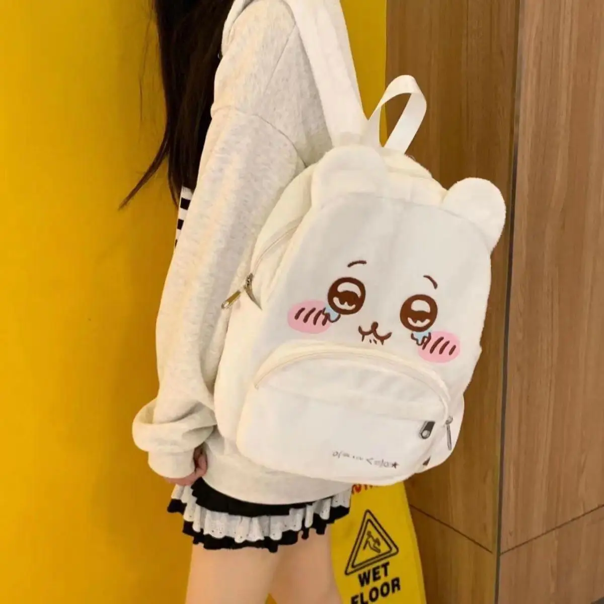 Super Cute Chiikawa Hachiware Backpack Embroidery Large Capacity Kawaii Usagi Student Schoolbag Trendy Ins Daily Backpack Gift