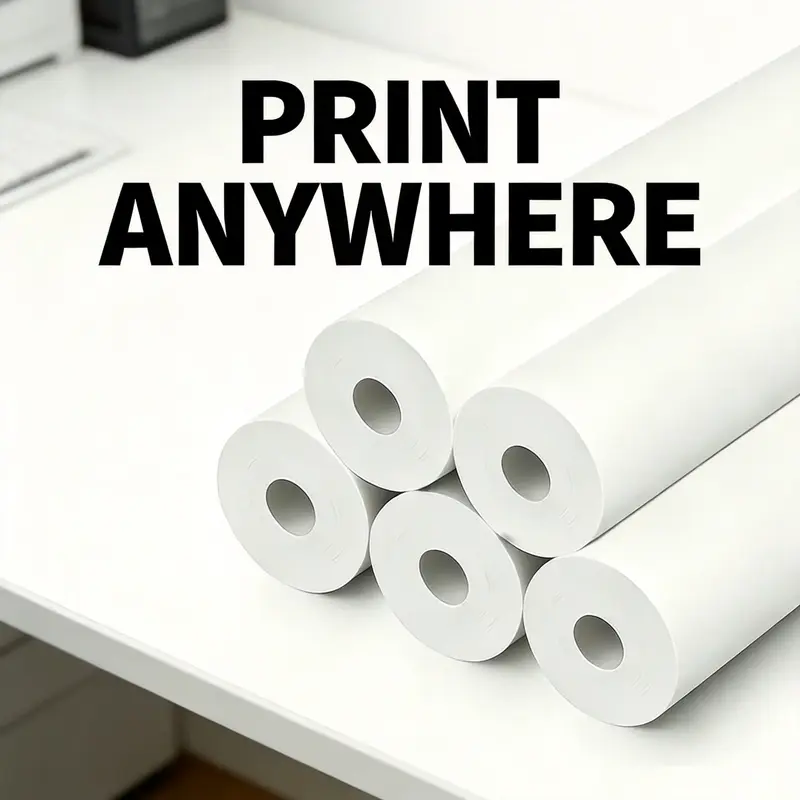 A4 Thermal Paper, 5 Rolls Rolling Multifunctional Universal Printing Paper High Quality Fast Drying Continuous Paper Tools Office Paper Products for Home and Office Use