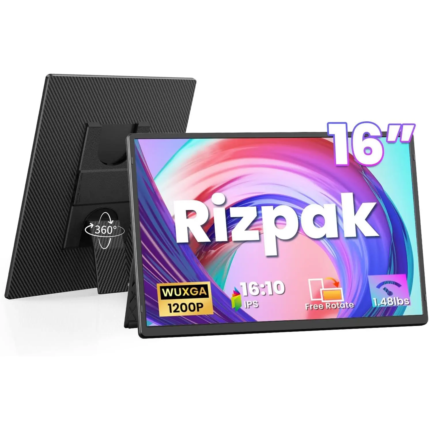 16" Laptop Screen Extender, 1920x1200 IPS Portable