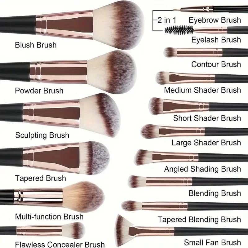 Professional Makeup Brush Set 3/10/15pcs, Eyeshadow Foundation Concealer Soft Fluffy, Women Beauty Tools, Mixed Brushes