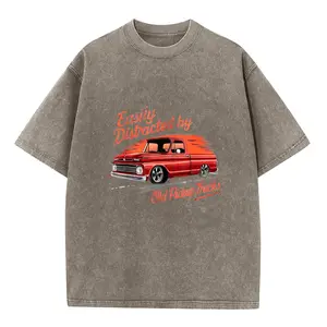 Classic Retro Red Pickup Truck American Feelings Old Car Fans Men's T-shirt, washed t-shirt design fit, can show your figure well, very comfortable to wear, there are a variety of color options, suita