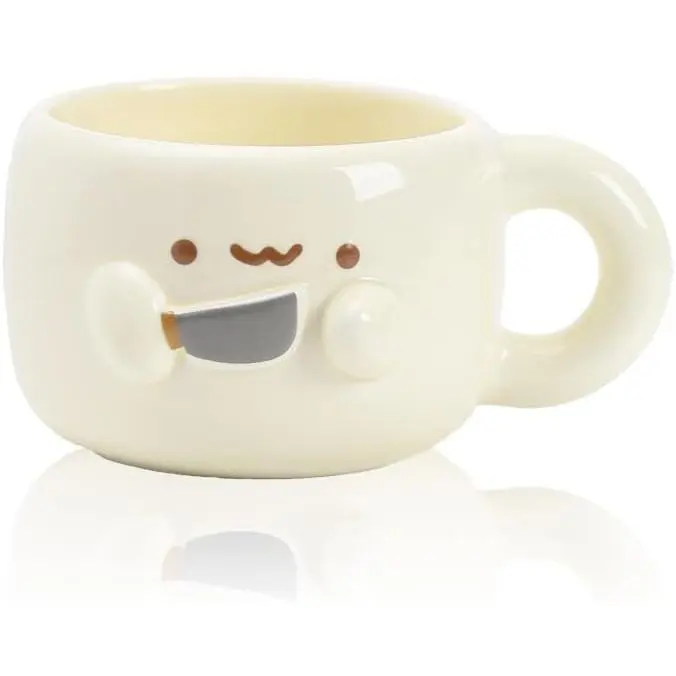 Cute Ceramic Coffee Mug, 10 oz   Cartoon  Cup- | Cute 10 oz Ceramic Coffee Mug:  cartoon  designs.Safe for microwave/dishwasher.Ideal aesthetic  for women & girls.