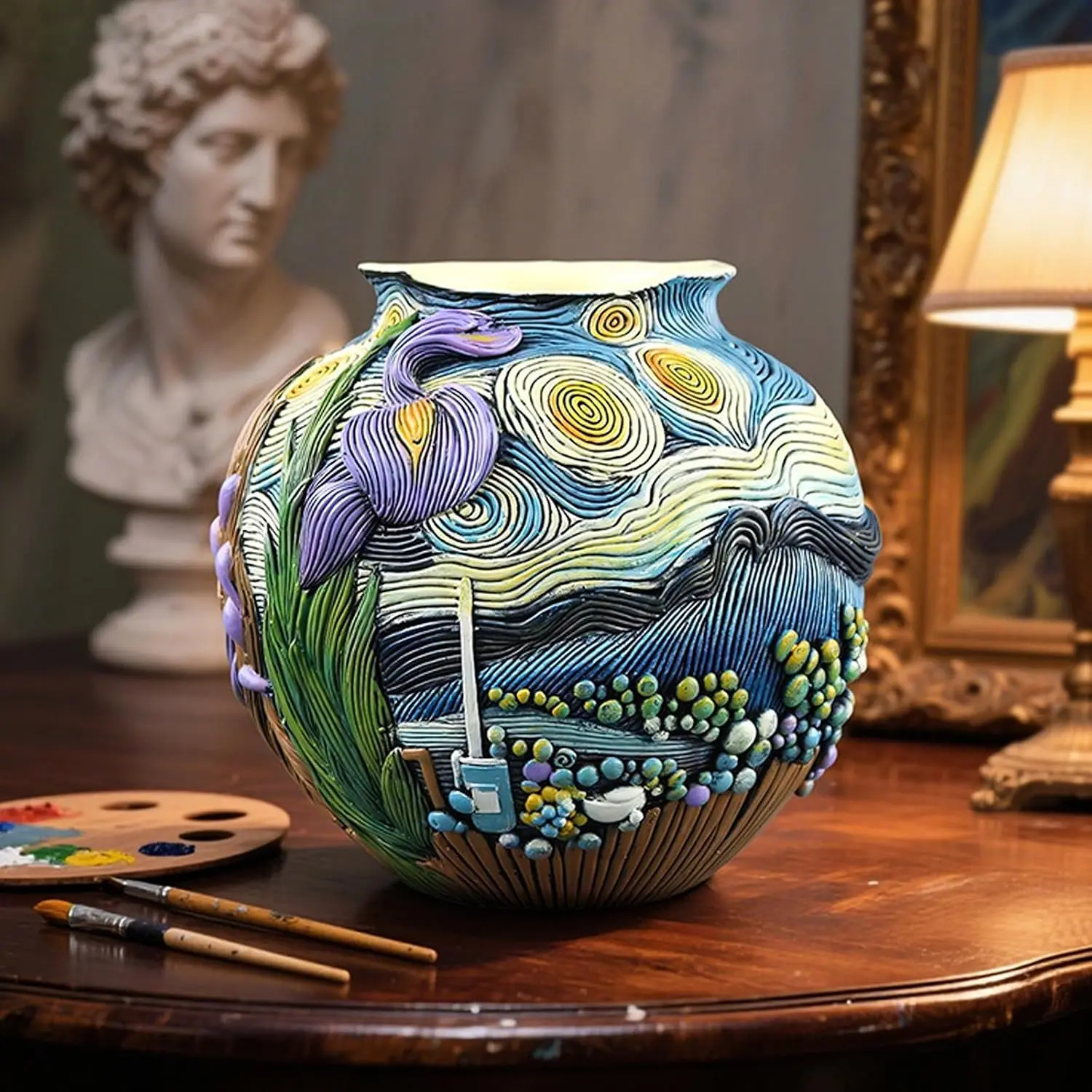 niqe Flower Vase 2 count -  Night Decor Ble Dandelion Vase