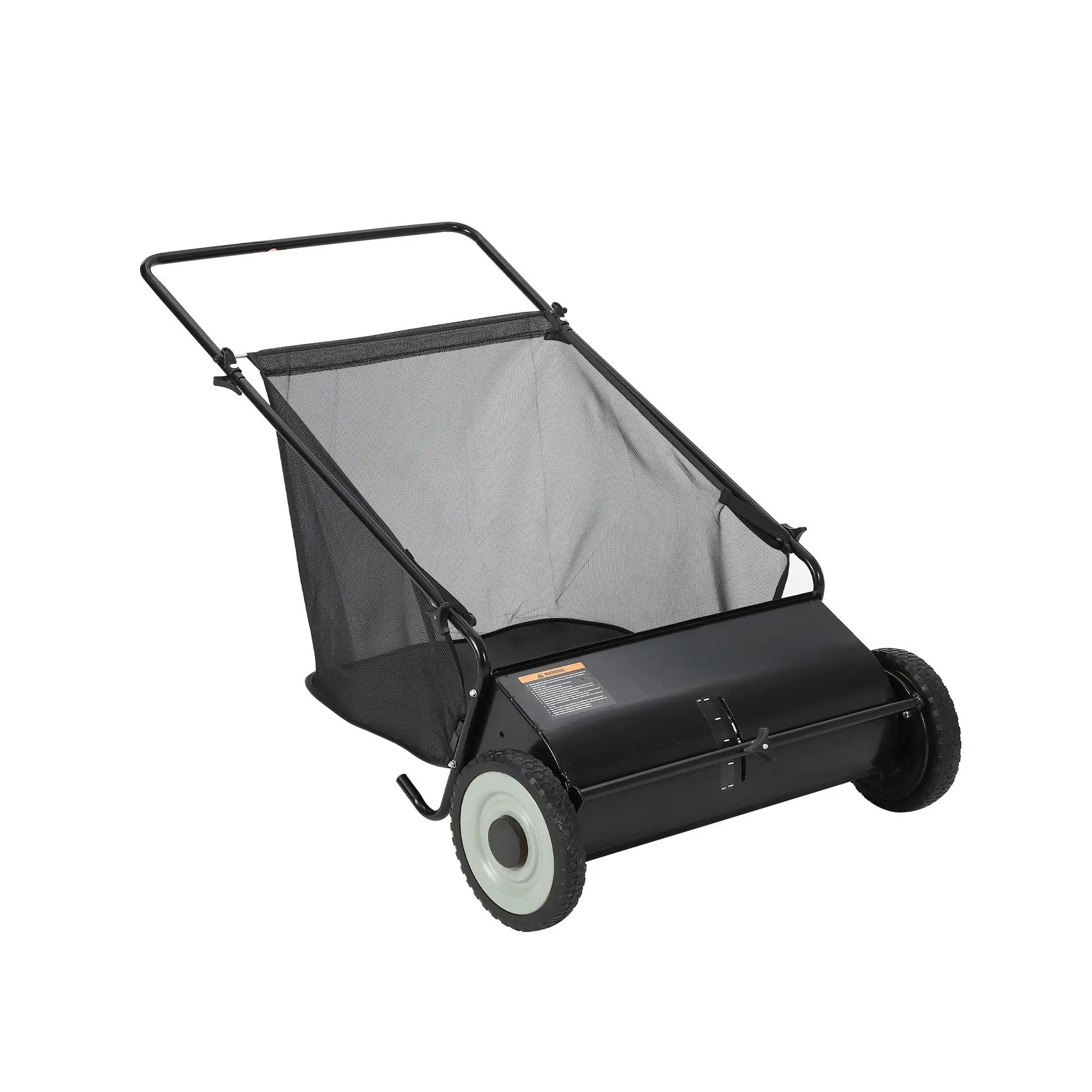21-In Push Lawn Sweeper with 4 Spinning Brushes, 3.5 Cu. Ft. Hopper and Adjustable Height Design