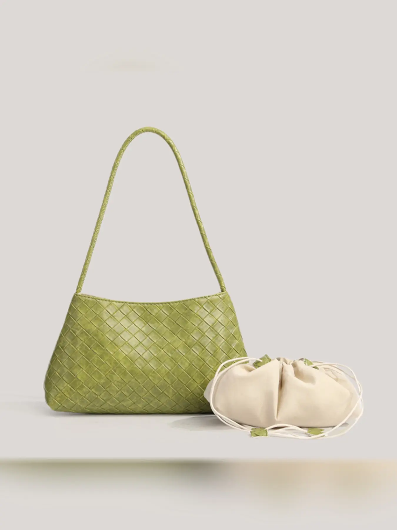 High-End Woven Underarm Bag, Armpit Bag, Vegetable Basket Bag, French Bread Shoulder Bag, 2026 Summer New Arrival, Casual Fashion Bag, Versatile Commute Handbag, PU Shoulder Bag