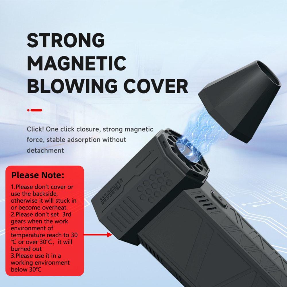 High Power Compressed Air Duster, 130000 RPM Electric Air Blower with Light, Durable Rechargeable 3 Gear Adjustable Cordless Jet Dry Blower for Car Home Keyboard Deep Cleaning, Car Electrical Appliances