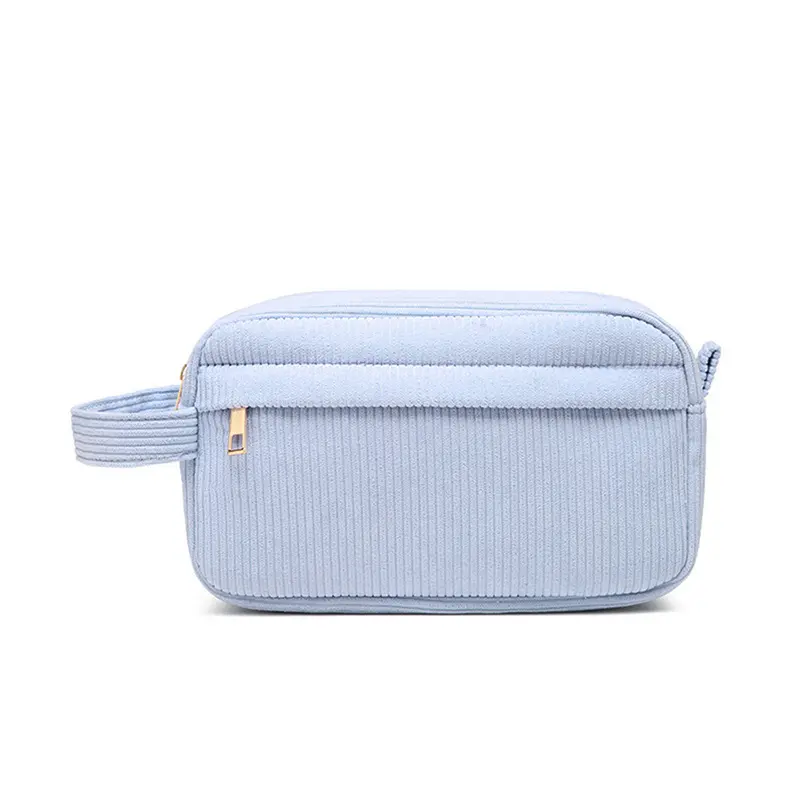 Women's Soft Compact Travel Toiletry & Makeup Bag, Wide-Open Organizer for Accessories & Brushes, Portable Gift-YY1