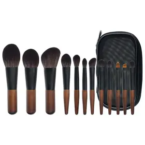 12-Piece Mini Portable Makeup Brush Set – Synthetic Bristles – Complete Beauty Tool Kit