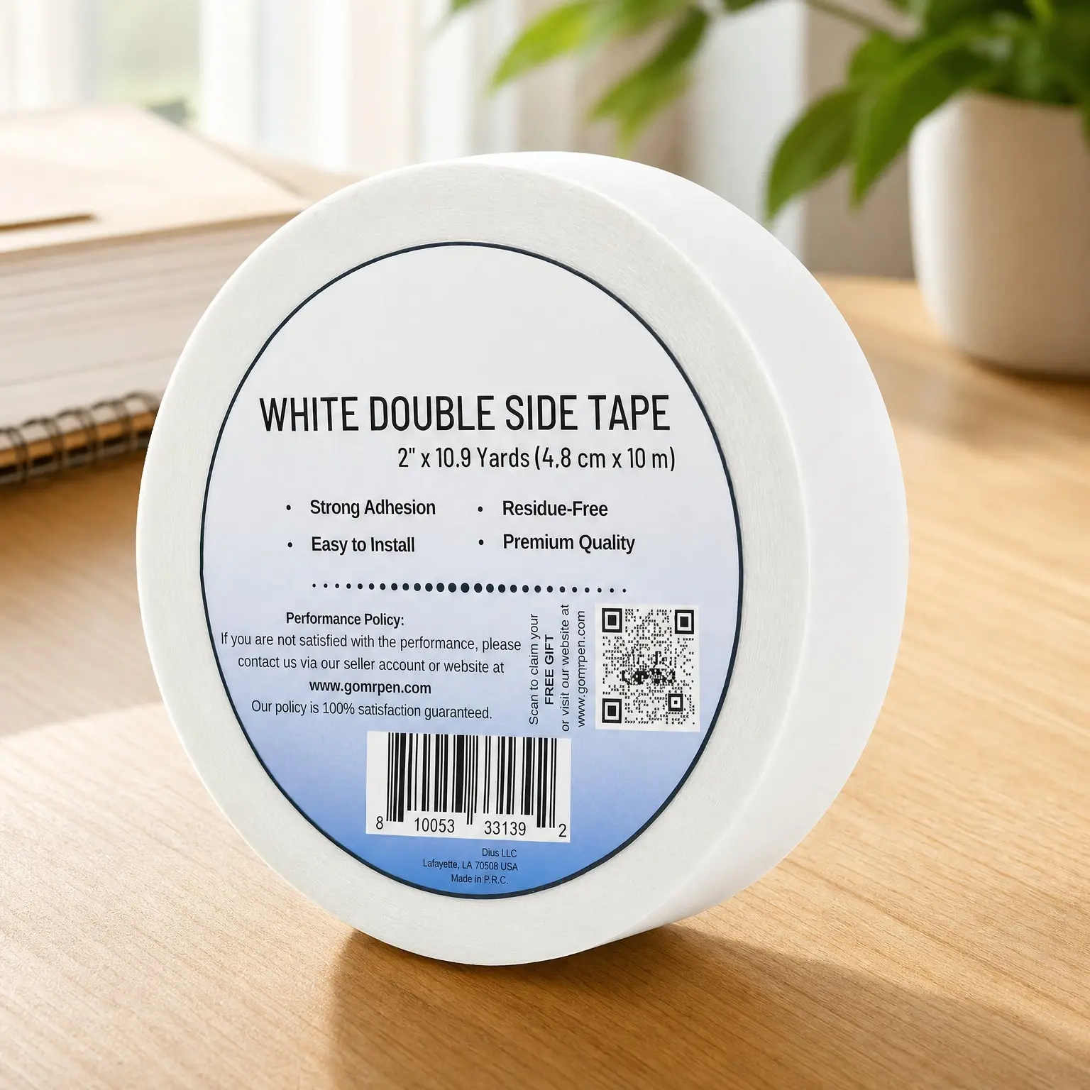 Double Sided Carpet Tape, 2” x 11 Yards, Rug Tape for Area Rugs on Hardwood & Wood Floors, Carpet Binding TapeGift