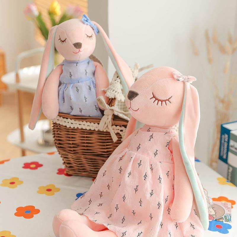 Cute Rabbit Design Plush Toy, 1 Count Soft Stuffed Rabbit Plushie, Cartoon Rabbit Doll, Birthday Gift for Kids, Home Decoration