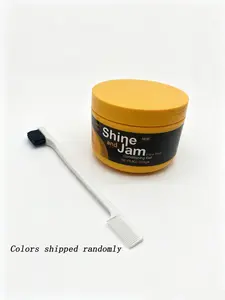 227g Braiding Styling Cream, Special Styling Wax for Wig Twists & Cornrows, Tames Frizz & Long-lasting Hold, Pomade for Hairstyle Grooming. Brush color shipped randomly.
