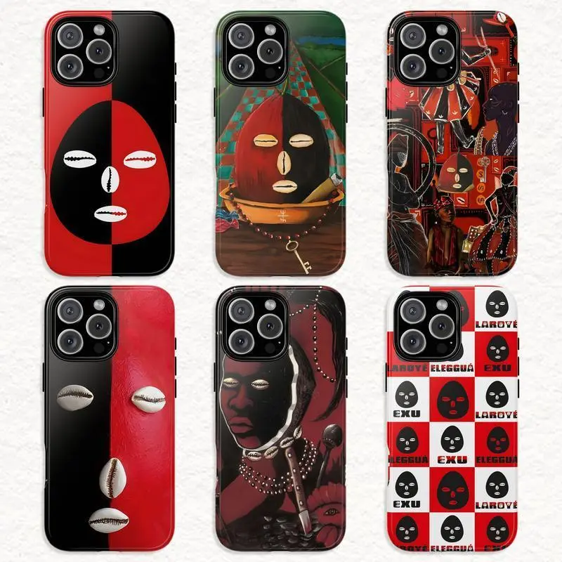 Elegua Orisha Polycarbonate Phone Case - Yoruba Religion Spiritual Santeria African Guardian Deity Aesthetic, Durable Shockproof Phone Accessory, Stylish Cellphone Accessory, Easy Install Cover for iPhone 11-17 Pro Max/Plus, Samsung Galaxy S23-25
