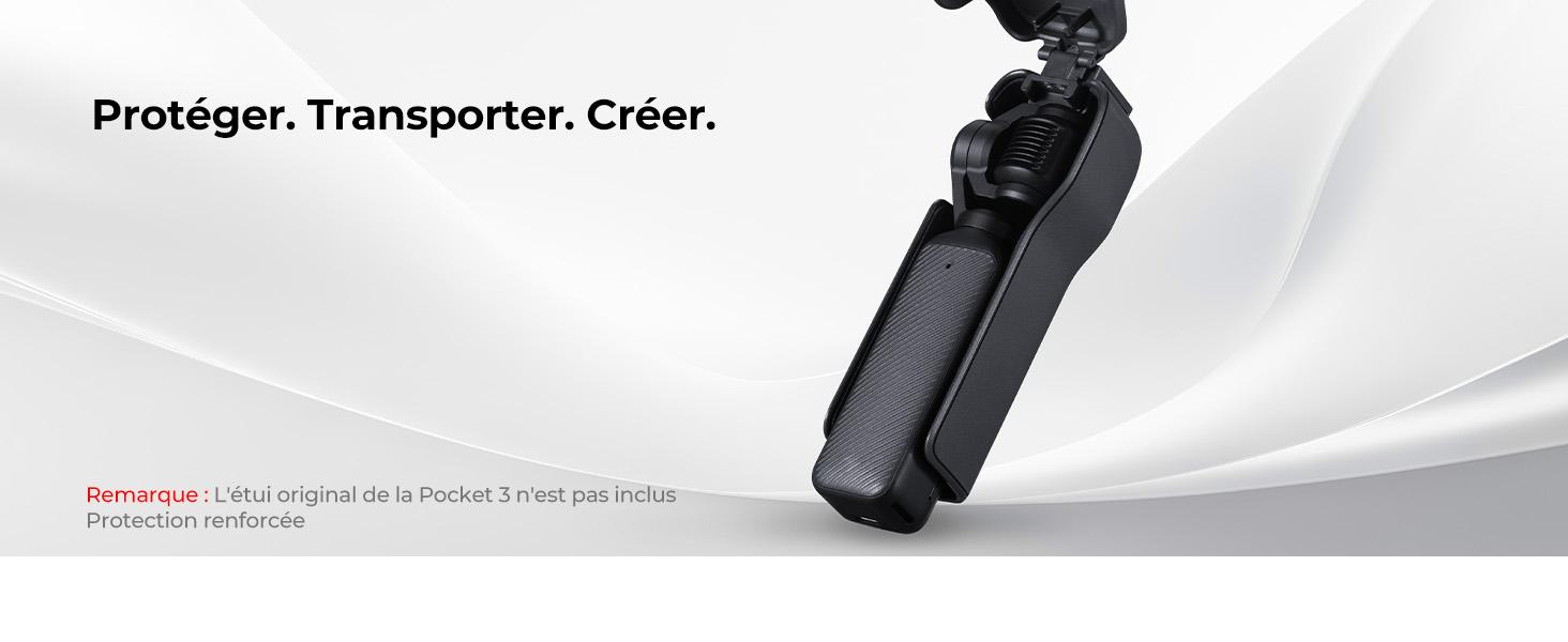 K&F CONCEPT Gimbal and Lens Protector Compatible with DJI Osmo Pocket 3, Screen Lens Cover with Hard Shell and Soft Interior, Quick Open/Close and Compact Design