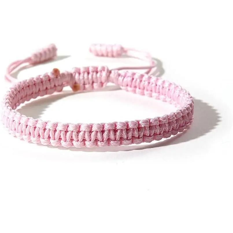Boho Surfer Bracelets  Knitted String Rope Braided Adjustable Anklets Summer Friendship Yoga Kabbalah Protection  Beach  for Couple Women Men