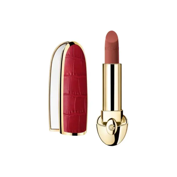GUERLAIN Dark Red Crocodile Pattern Jewel Tone Lipstick Silky Cream Sensation Matte 3.5g