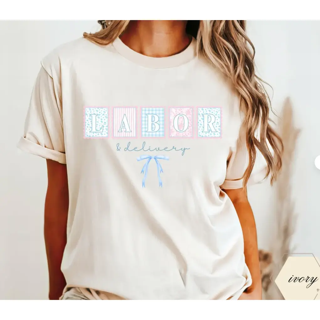Labor & Delivery Nurse Graphic Cotton T‑Shirt, Comfort Oversized Cute Fashion Outfit, Nurse Appreciation Best Gift For Her, Perfect Present For Nurse Friends Family