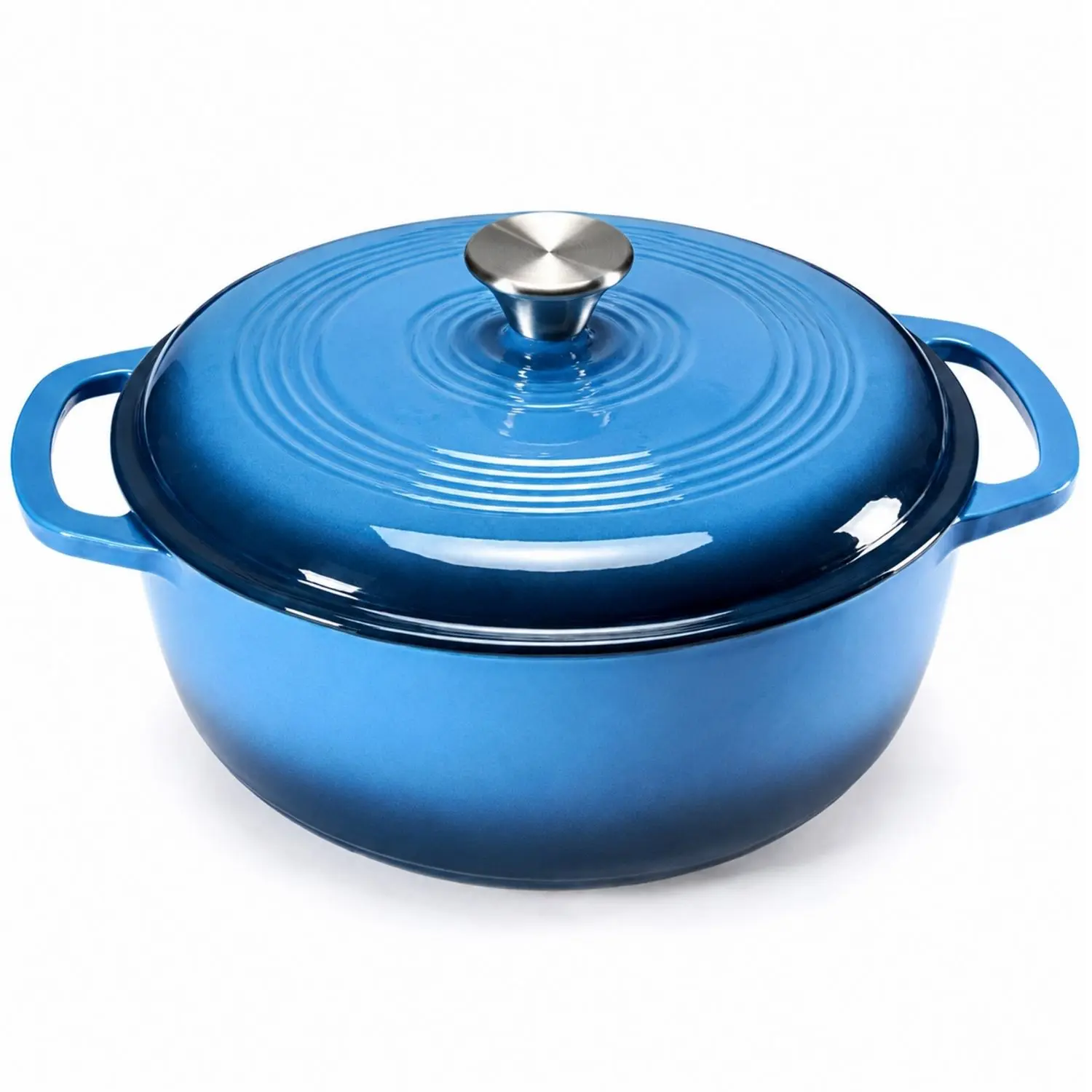 6QT Enameled Cast Iron Dutch Oven with Moisture-Sealing Lid, Heavy-Duty Non-Stick Casserole Pot, Dual Handles, Oven Safe for Bread Baking, Braising, Stews, Slow Cooking