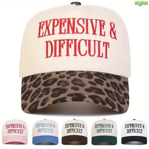 Unisex 5-Panel Casual Baseball Cap, Expensive & Difficult Embroidery, 2-Tone Contrast Brim Structured UV Shield Sun Hat, Adjustable Breathable Blue Beige Headwear, Trendy Street Style Accessory for Daily Wear Outdoor Sports