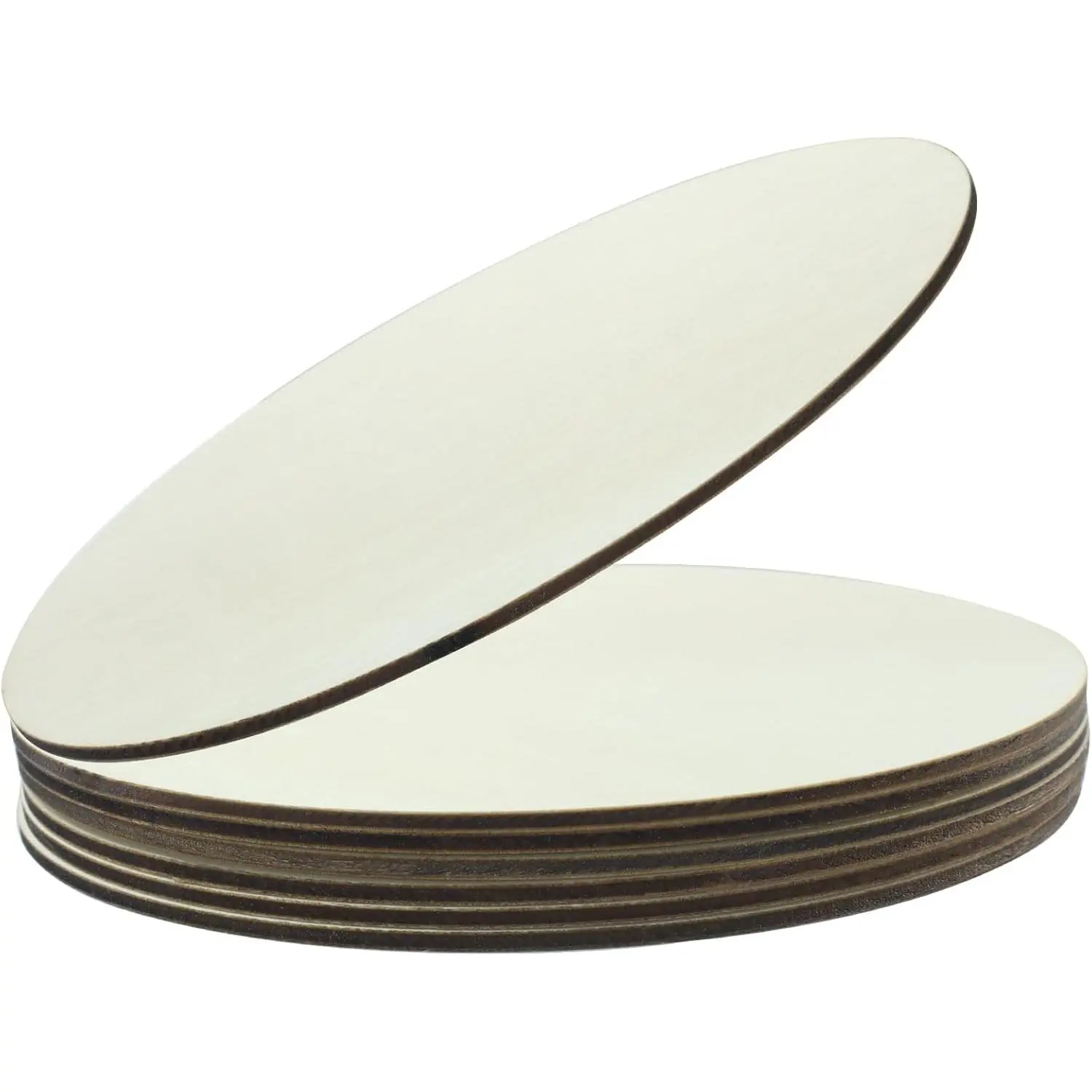 6 in Blank Poplar Plywood Wooden Circles - Unfinished Crafting Supplies for DIY Woodwork, Door Hangers, Pyrography Painting Decor (6 Pcs), Customized Gifts, Blank Surface