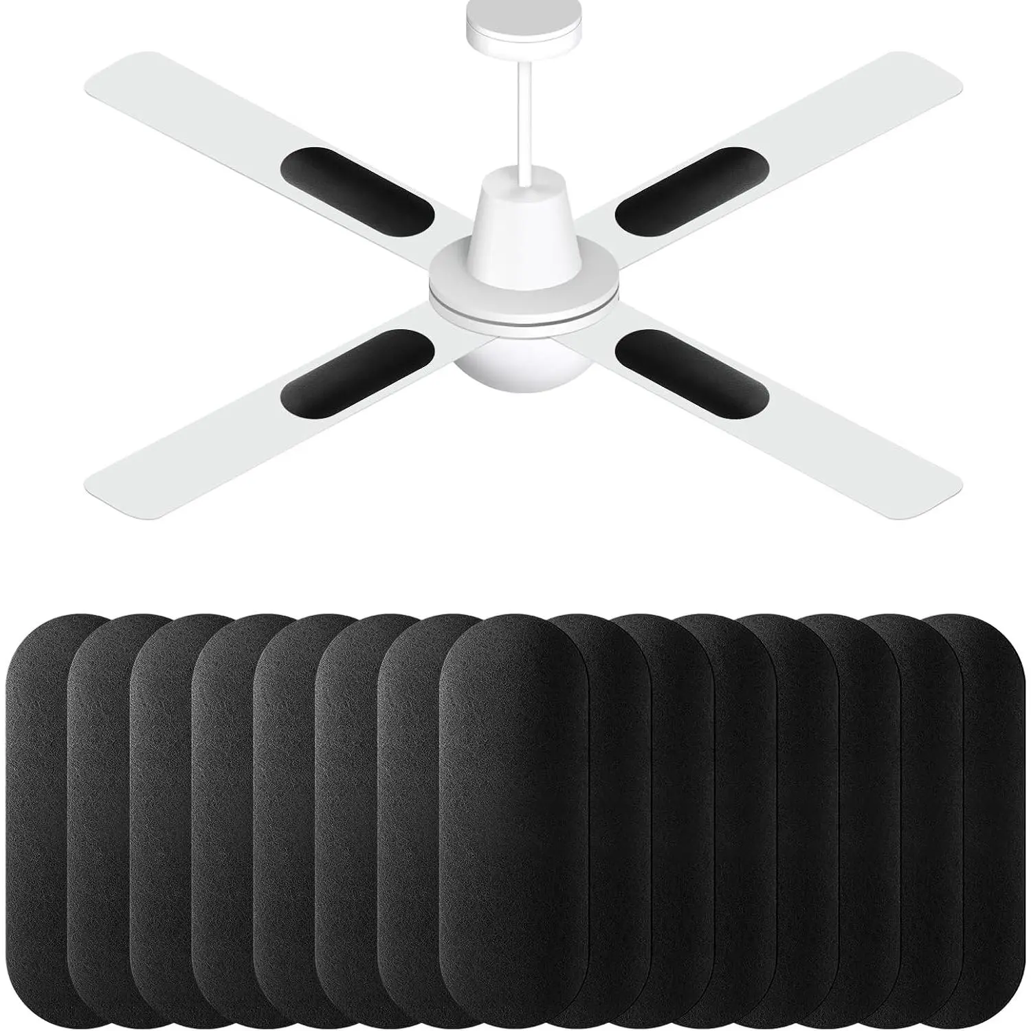 15 Pack Ceiling Fan Filters for ,  Ceiling Fan Filters, Activated Coconut Shell Carbon Air Purifiers for Office, Kitchen, Common Household Contaminants