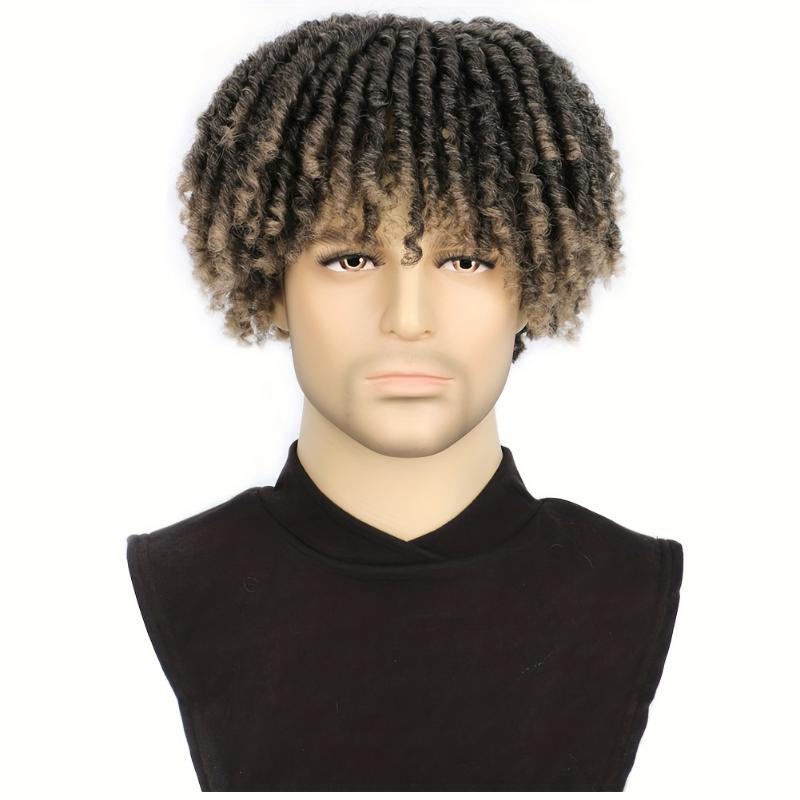 6 Inch Synthetic Dreadlock Topper with Clip In Braided Hair Half Wigs Short Dreadlocks Hair Pieces Toupee Afro Hair for Women And Men