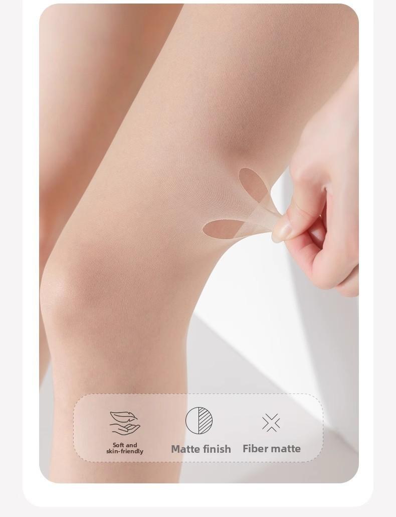 (White Swan Series ‌ ) Women's Ultra-Thin, Snag-Resistant, Nude-Colored Pineapple-Textured Tights, Bare-Leg Illusion, 0D Sheer Pantyhose, Non-Slip Waistband, for Spring and Summer