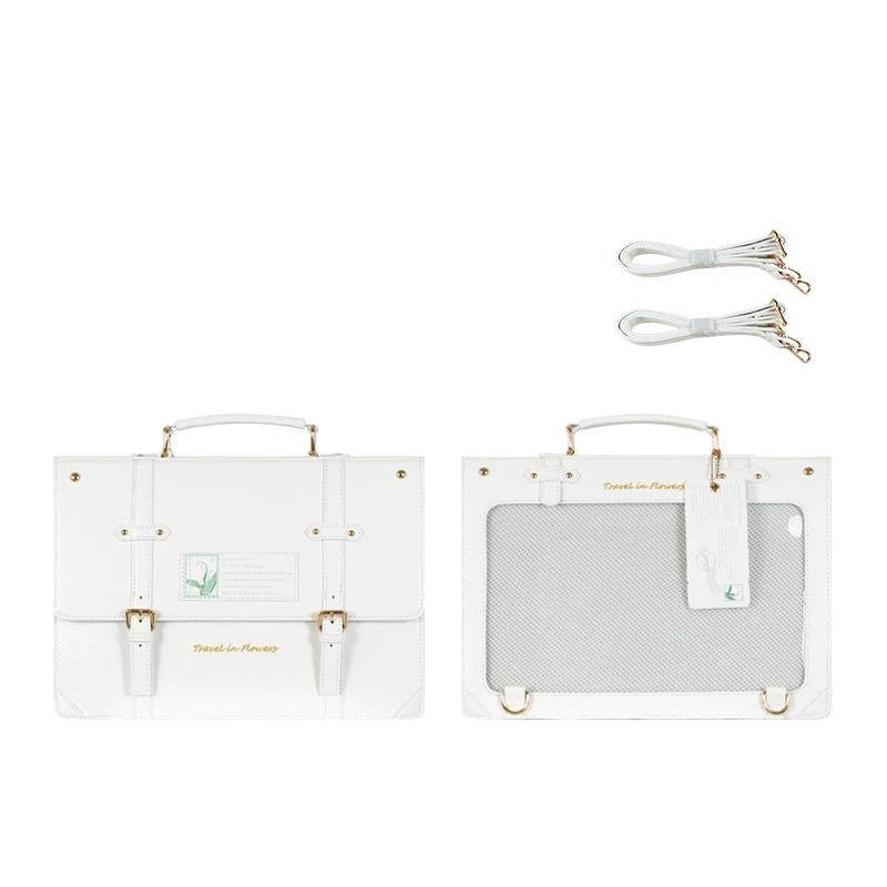 Y2K Preppy Style Large Capacity Ita Backpack Lolita Girl Transparent Fashion DIY Display Shoulder Bag Crossbody Bag Cute Handbag