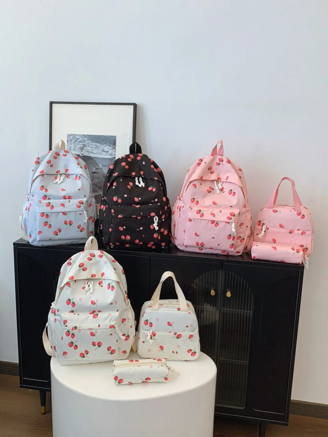 2026 Floral Backpack, College Style Girl Bag, University Travel Backpack for Women, Casual All-Season Nylon Backpack
