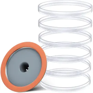 Reusable k Cup Coffee Filters,Universal stainless steel Refillable k Cups Filter Use for Keurig 2.0 and 1.0 Coffee Makers-brewers (6 seals & one lid)