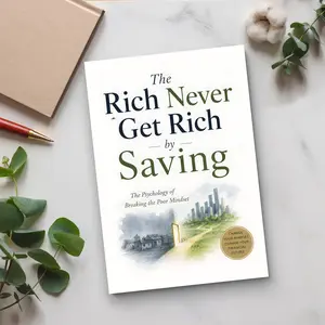 Wealth Mindset Guide, Rich People Don’t Get Wealthy by Saving Alone,Money Psychology, Financial Freedom, Rich Habits, Poor Mindset Breakthrough, Personal Growth Reading