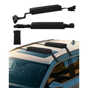 VEVOR Inflatable Soft Roof Rack Bars, 37.6 - Inch Universal Car Roof Rack Pads, 88LBS Loading Luggage Kayak Carrier with 2 Tie - Down Straps Ropes, Hand Air Pump, Storage Bag for Canoes Surfboards SUPs