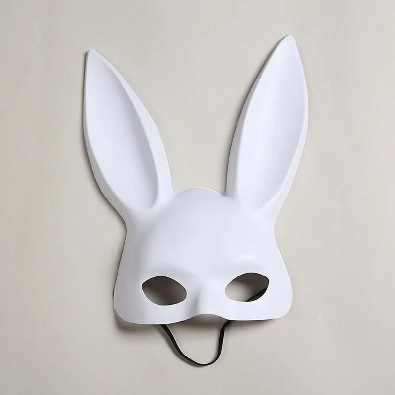 Anime Bunny Mask for Women Girls with Ears and Princess Rabbit Headband Perfect for Masquerade Parties Cosplay Costume Props 26*35cm