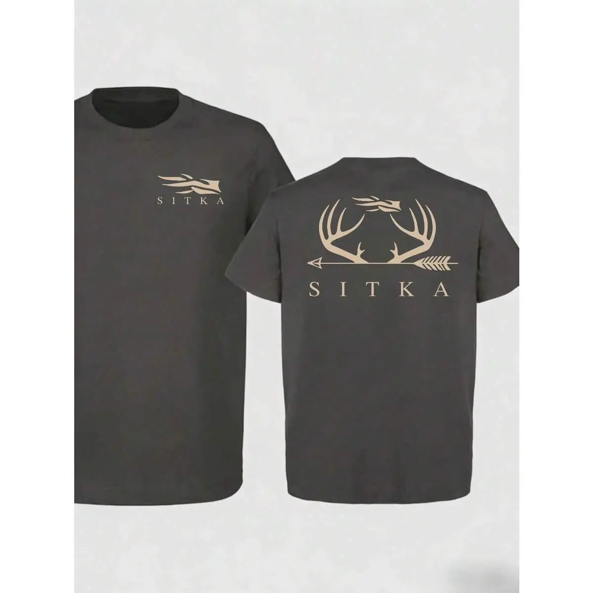 Men's Pure Cotton T-Shirt,Mens Clothes,Sitka Gear Antler & Arrow Deer Hunting T-Shirt For Men And Women, Outdoor Lifestyle Graphic Tee, Hunter Gift