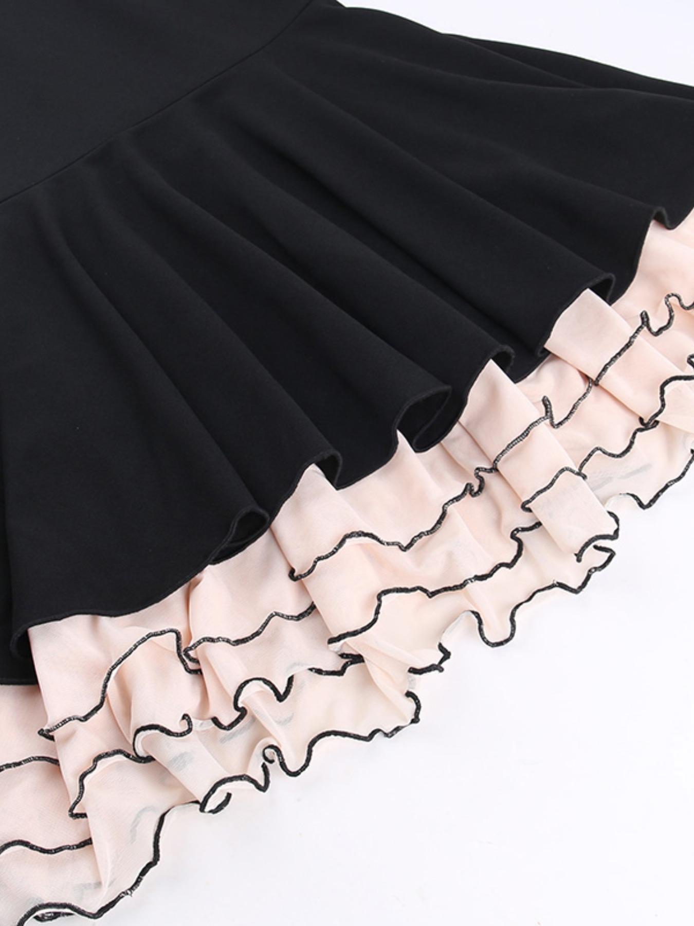 Women's Colorblock Zipper Back Dress, Elegant Sleeveless Formal Dress for Easter Party Wedding Guest Gown, Ladies Summer Clothes, Elegant Dresses