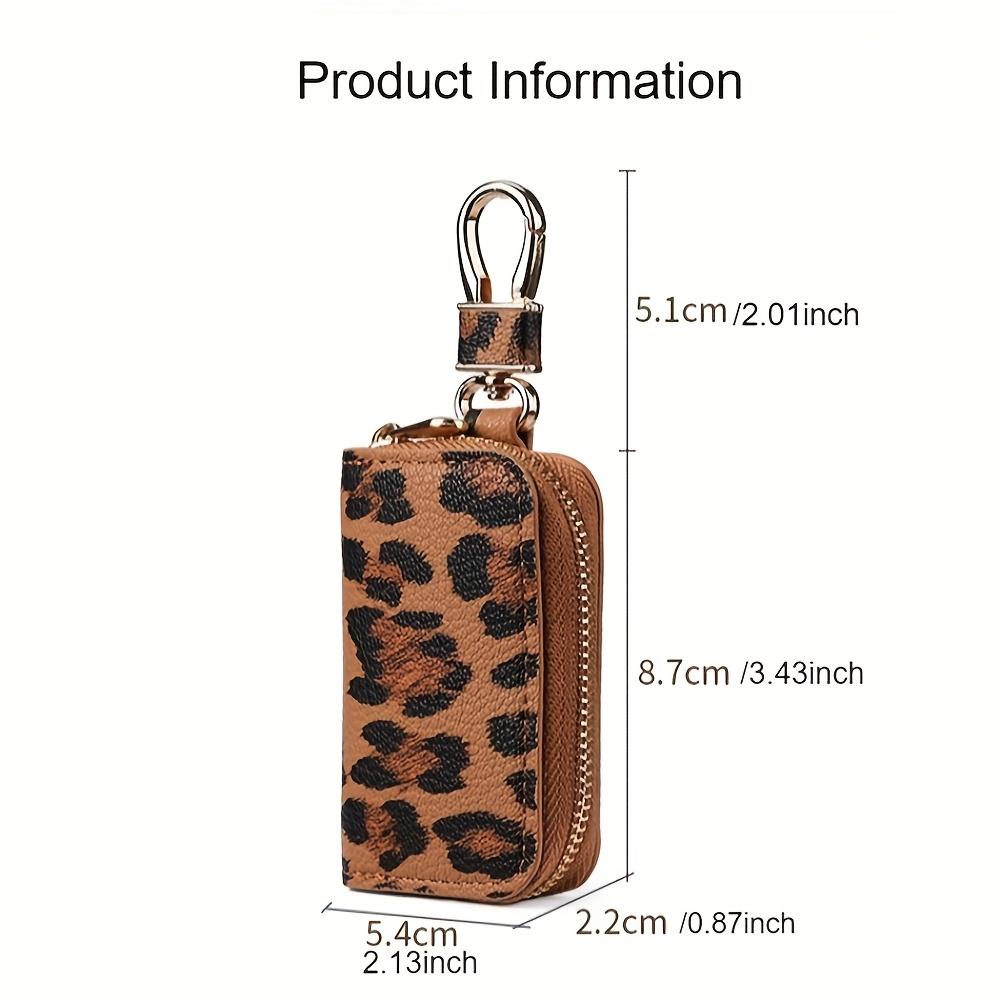 1 Leopard Print Keychain |   Fashionable and Practical, Lightweight and Portable, Ideal for Car Keys, Parties, and Gifts |   Made of Synthetic Faux Leather, Casual Style, Mixed Color, Suitable for Daily Commute