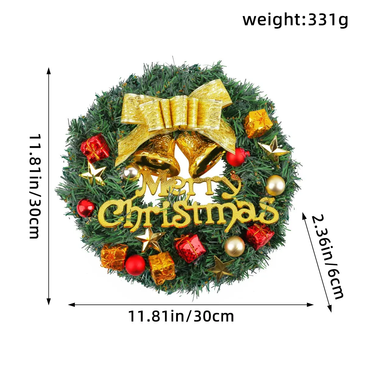 Christmas Wreath Decorations, Window Display Garland, Door Hanging Ribbon, New Venue Setup, Christmas Tree Decoration, Door Ornament