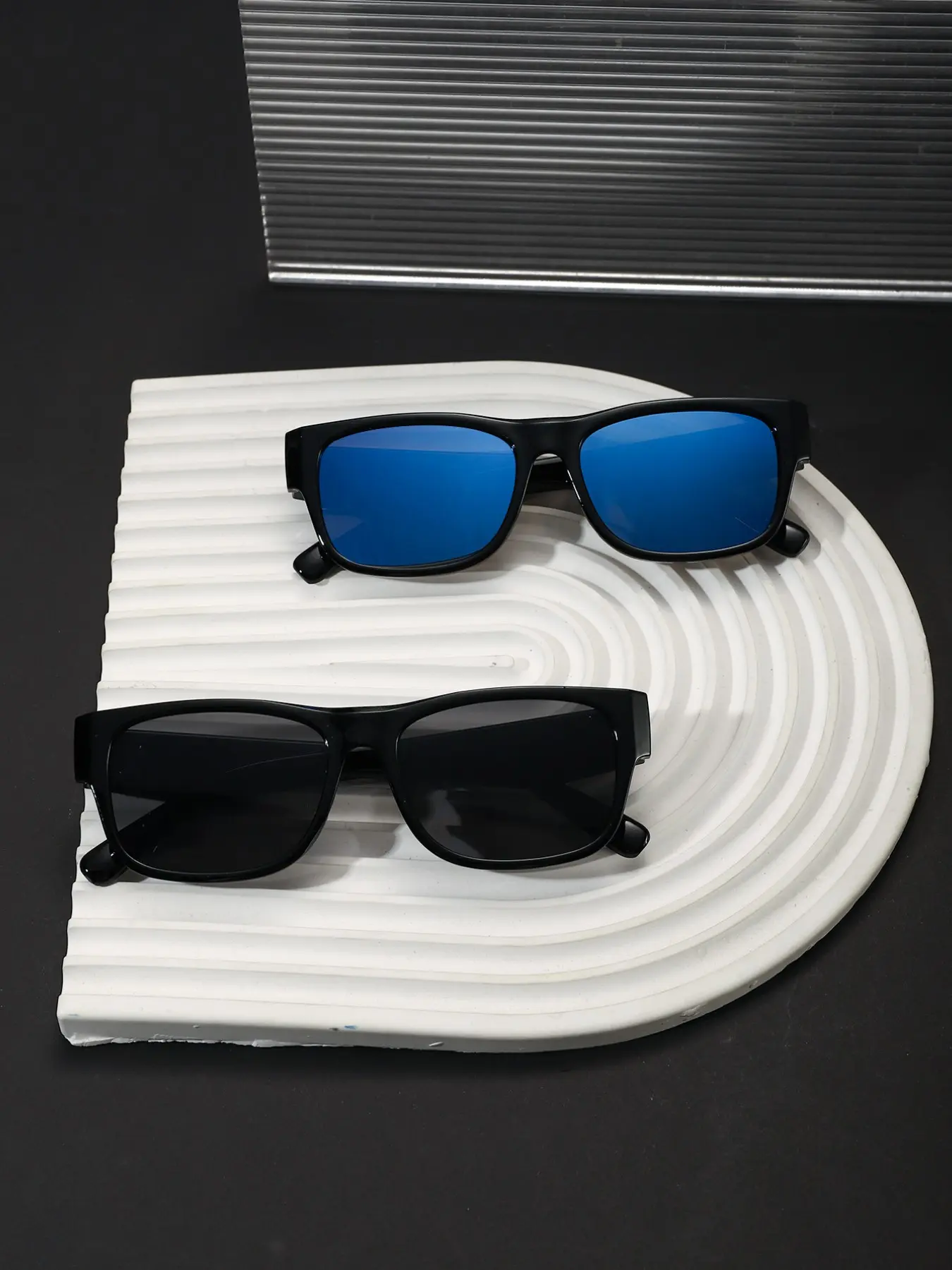 2 Pairs Korean Style Men's Simple Plain Small Square Fashion Sunglasses, Long-Lasting Sun Protection, Comfortable Wear, Spring Summer Streetwear