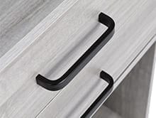 Sikaic 2Pcs Nightstand with Charging Station Modern Bedside Table with 2 Drawers and Open Storage Shelf for Bedroom