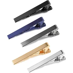 5P Tie Clips For Men, 5 Different Color Tie Bar, Stainless Steel Tie Clip For Business, Wedding, Anniversary, Father's Day Gifts and Daily LifeGift.