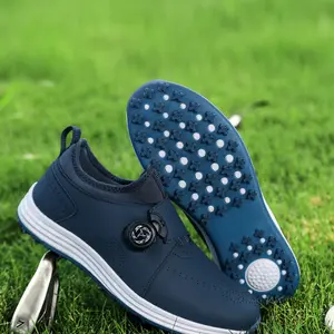 Men's Golf Casual Shoes New Season All-Season Thick Sole Height Increase Anti-Slip Durable Low Top Round Toe, PU Leather Waterproof Oil-Resistant Comfortable