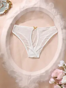 2-Pack Women's Daily Underwear, Triangle Cutout Comfortable Sexy Panties, Valentine's Day Bridal New Wedding Lingerie