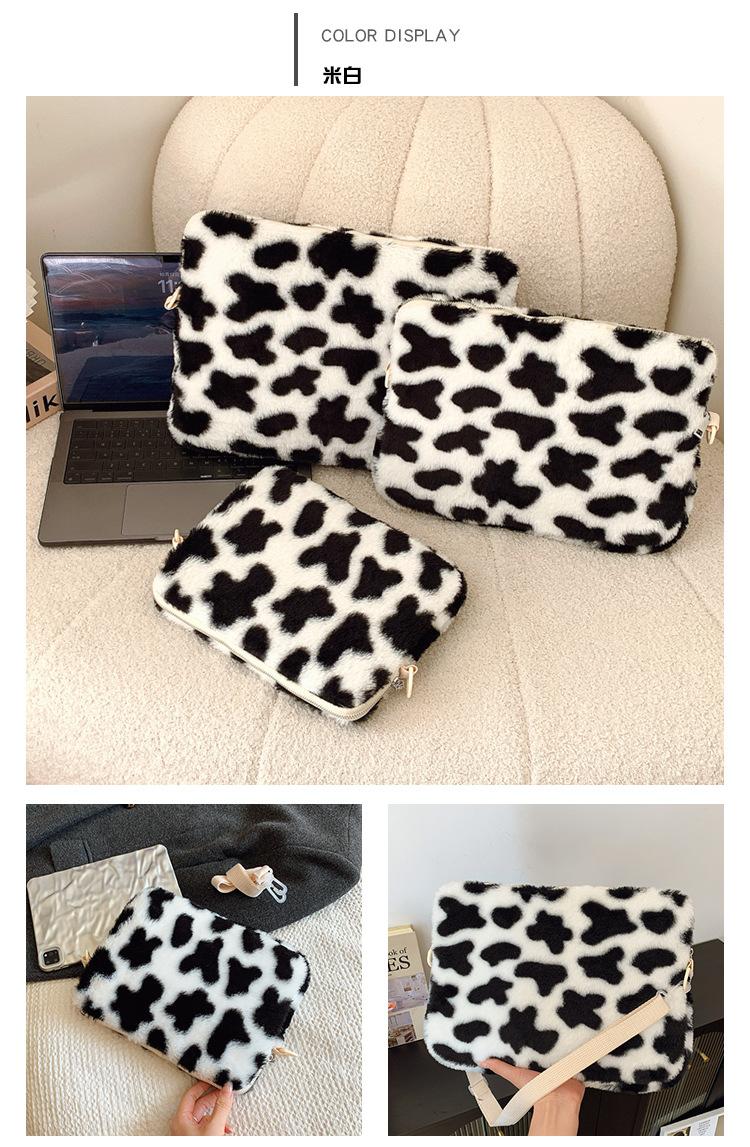 Leopard print Laptop Sleeve 11 13.3 13.6 14 15 15.6 Inch For Macbook Dell Huawei Samsung Xiaomi LG Shoulder Bag Tablet Pouch