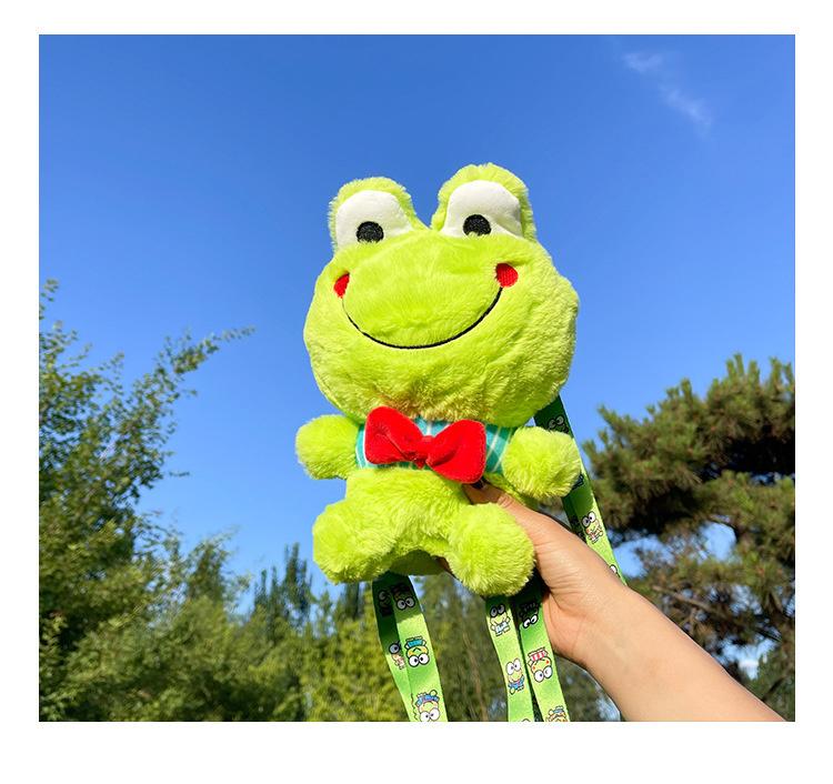 Y2K Korea Cute Cartoon Plush Frog Doll Backpack Anime Messenger Bags Personality Girls Shoulder Bag Kawaii Coin Purse Kids Gifts