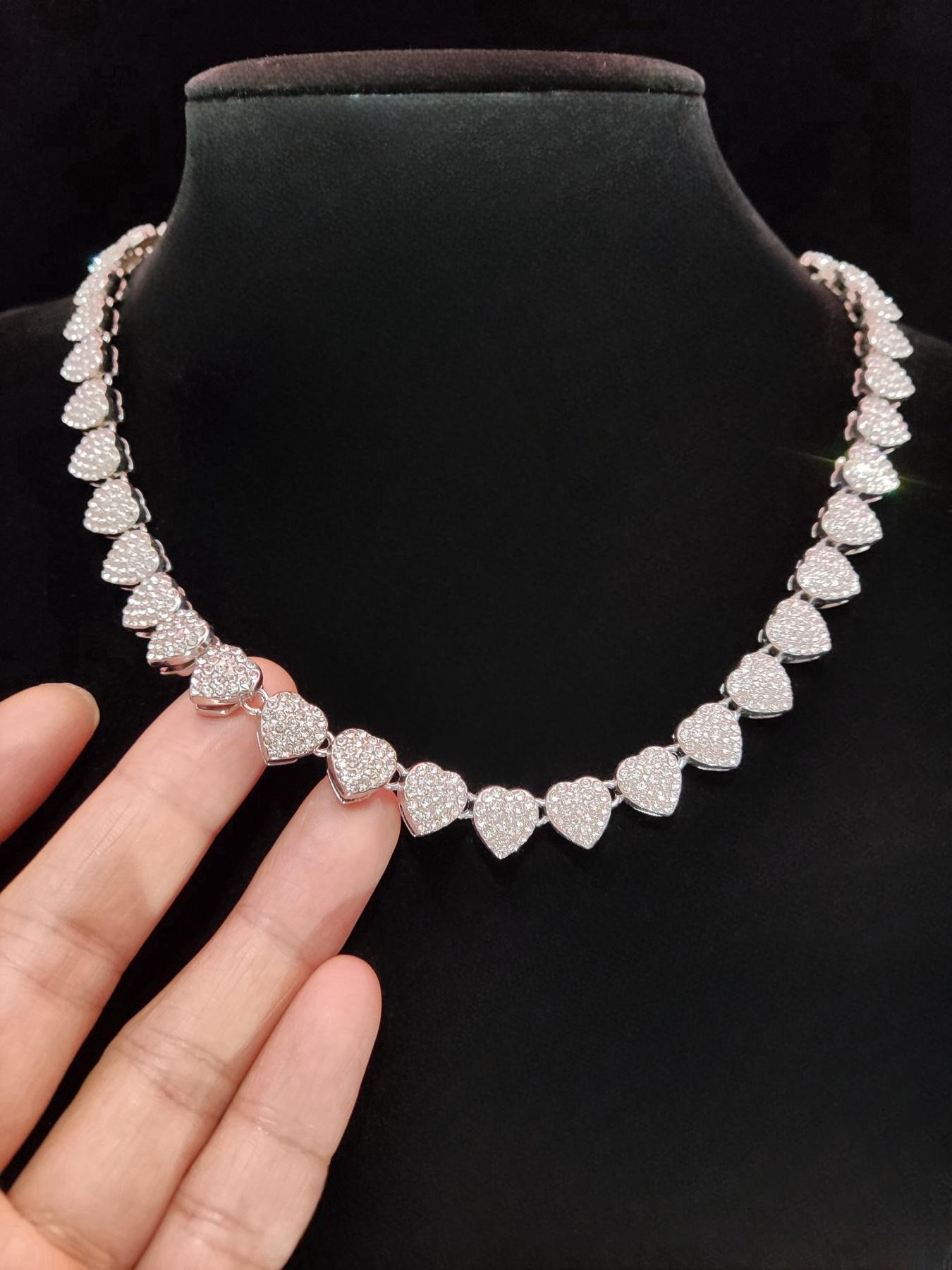 Heart Shaped Design Choker Necklace, Love Heart Necklace, Fashion Jewelry for Party, Daily Clothing Decor, Trendy All-match & Exquisite Jewelry for Birthday Gift