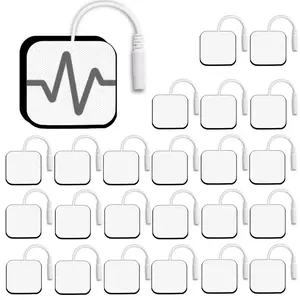 TENS Unit Replacement Pads, Electrodes with 2mm Pin Connector Lead Wires, Universal Compatibility, Adhesion, Reliable, Electrode Pads for TENS Machine, Personal Care Appliances