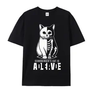 Nerdy Humor “Schrödinger’s Cat Is Alive And Dead” Tee Perfect For Science Lovers And Quantum Physics Fans